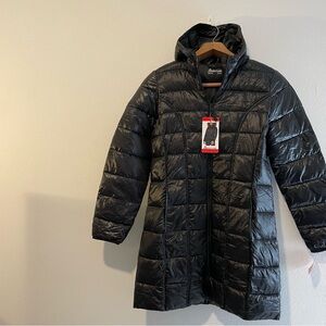 NEW Aventure Women’s sz M 3/4 Length Puffer Black Jacket Lightweight Cabincore